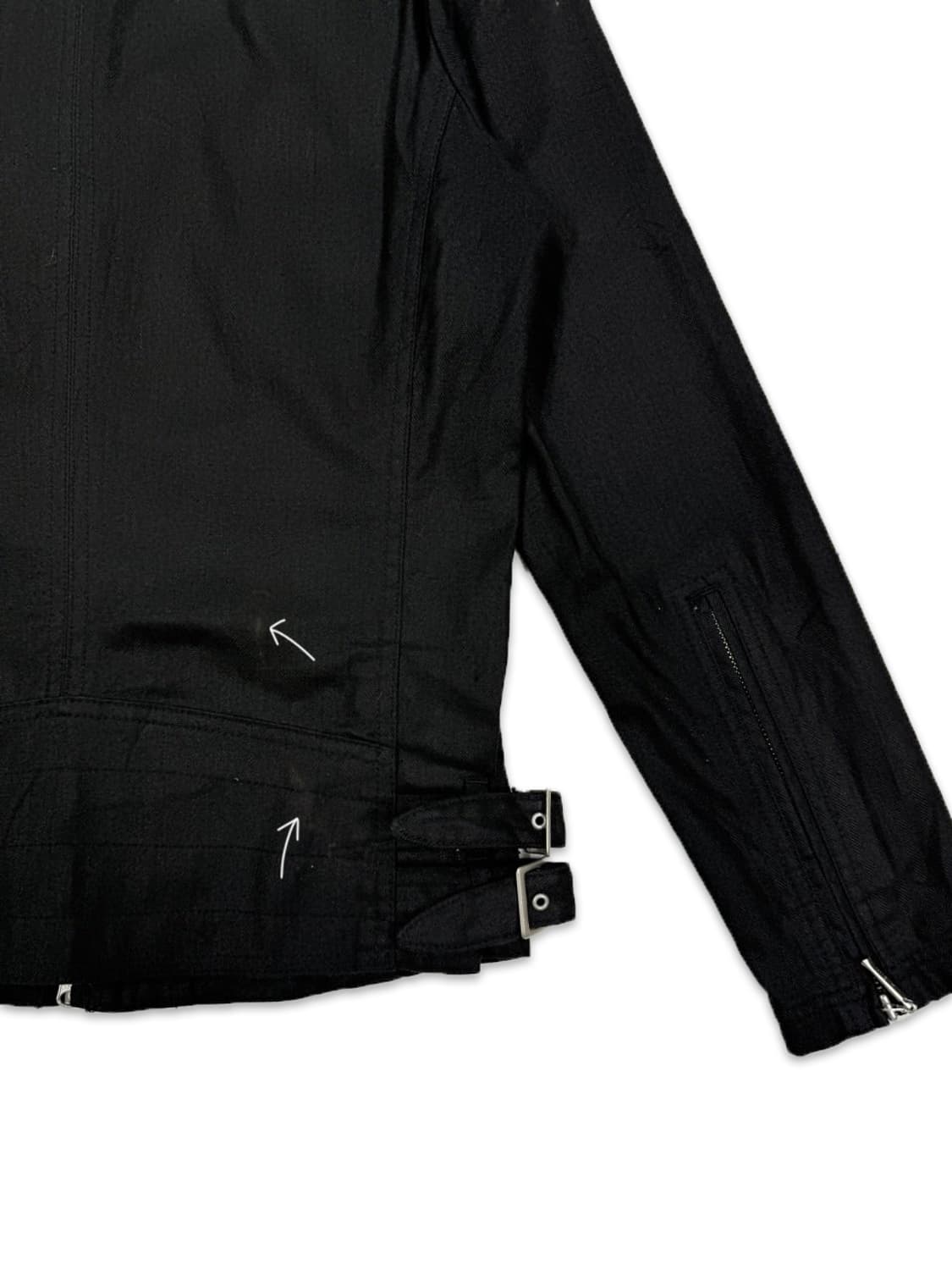 빈티지 A.S.M 블랙 벨트 슬림 라인 라이더 자켓 상품이미지8