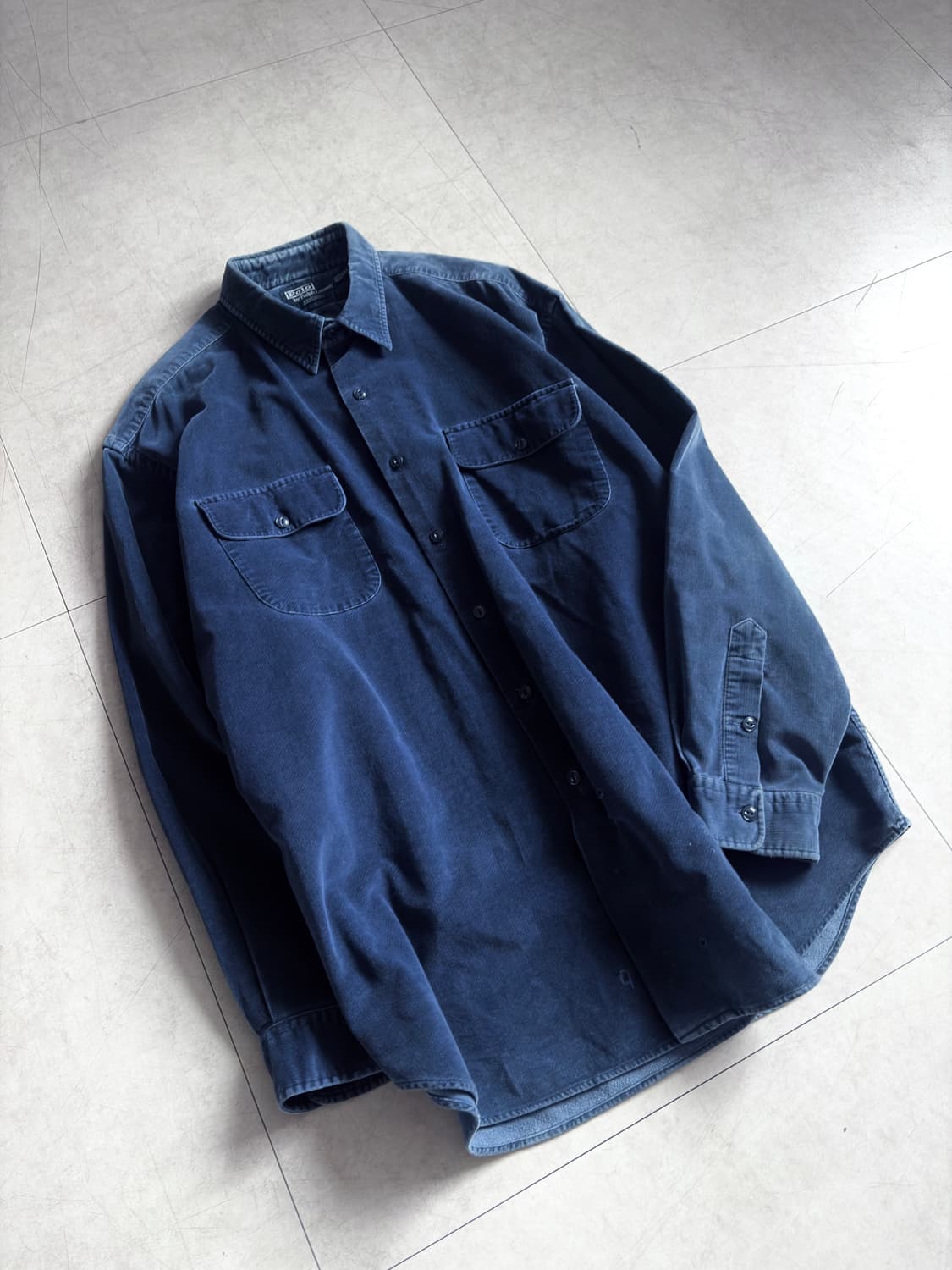 빈티지 랄프로렌 벤포드 벨루어 데미지 셔츠 상품이미지1