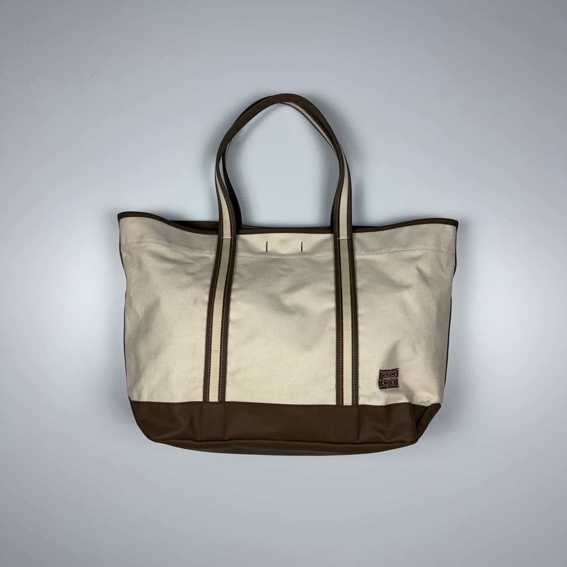 요시다포터 걸 토트백 화이트/브라운 L 상품이미지1