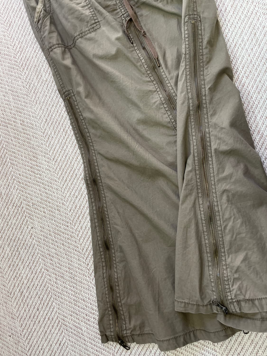 GOA 밀리터리 립웨이스트 지퍼 디테일 롱 스커트 상품이미지3