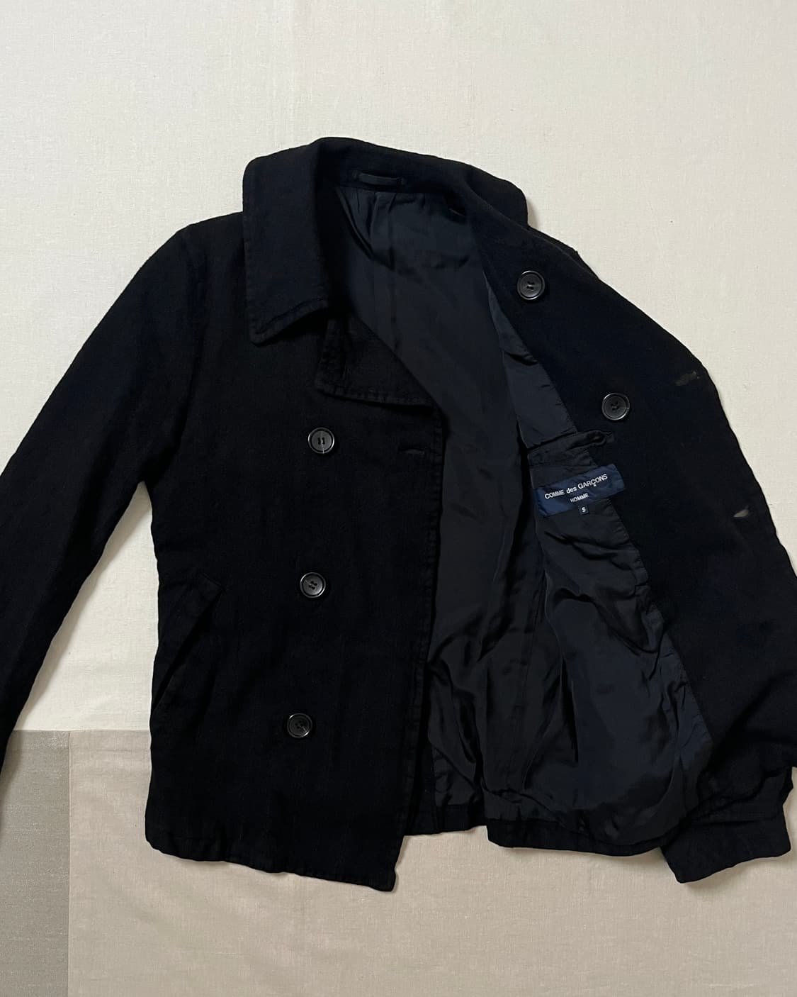 꼼데가르송 옴므 축융 울 피코트 comme des garcons 상품이미지6