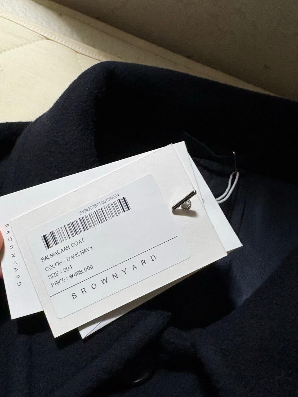[새상품] 브라운야드 24fw 발마칸 코트 다크네이비 4 상품이미지2