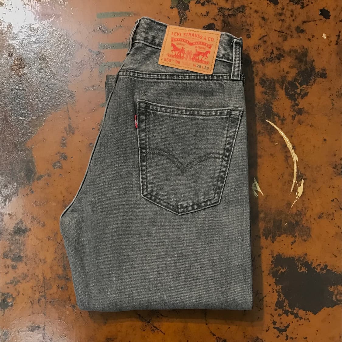 리바이스 555 96 그레이 데님 팬츠 허리 28 사이즈 상품이미지1