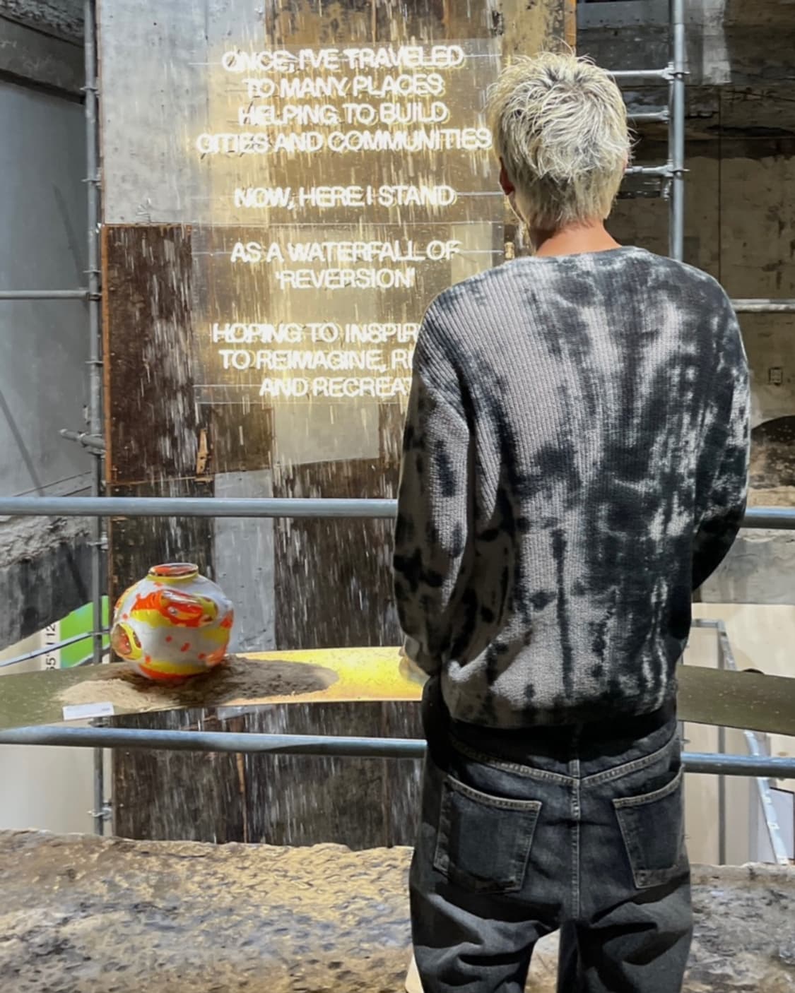 타이다이 워터컬러 니트 (블랙) 상품이미지3