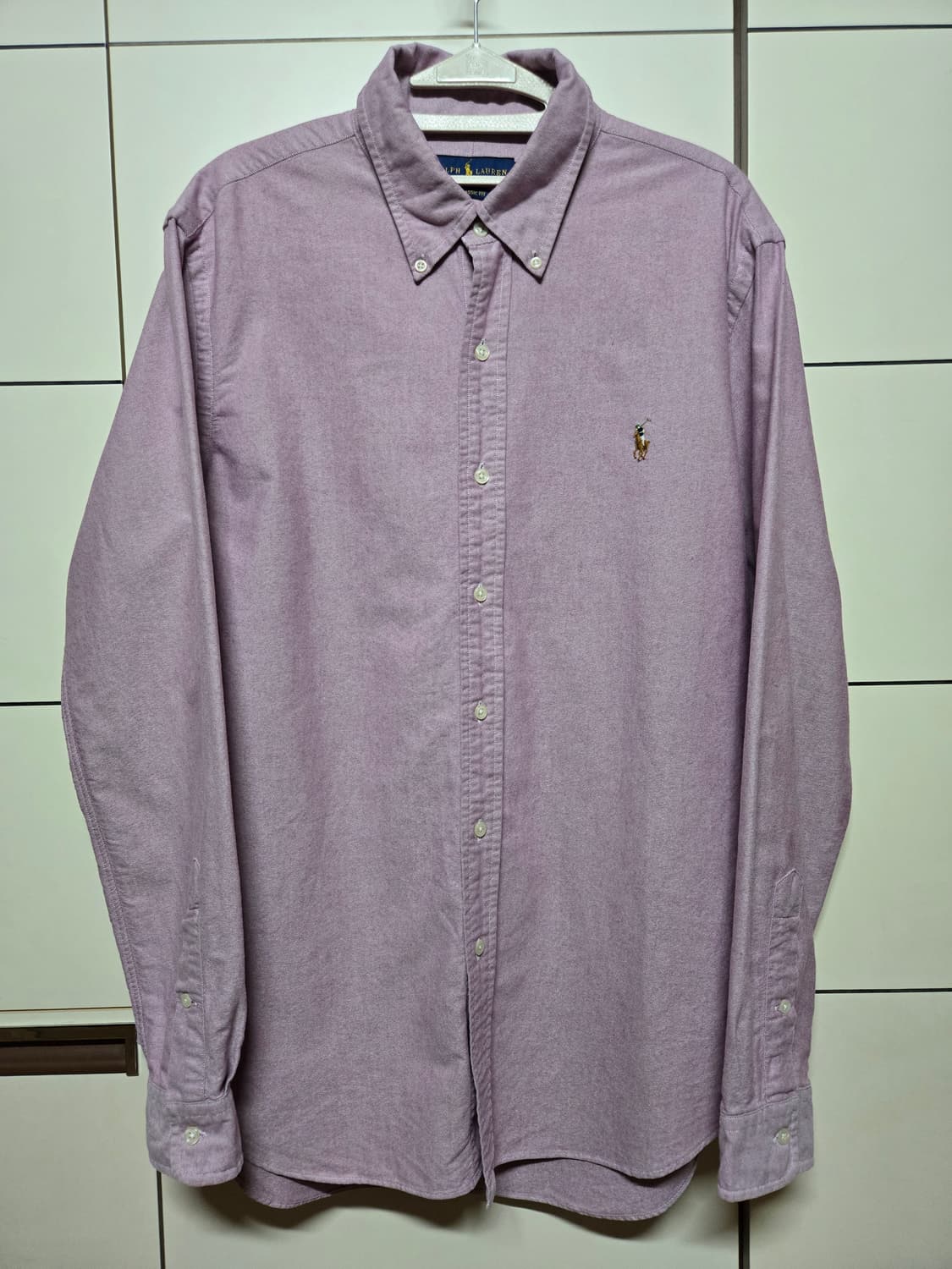 폴로 랄프로렌 남성 핑크 옥스포드 셔츠(L사이즈) 상품이미지1