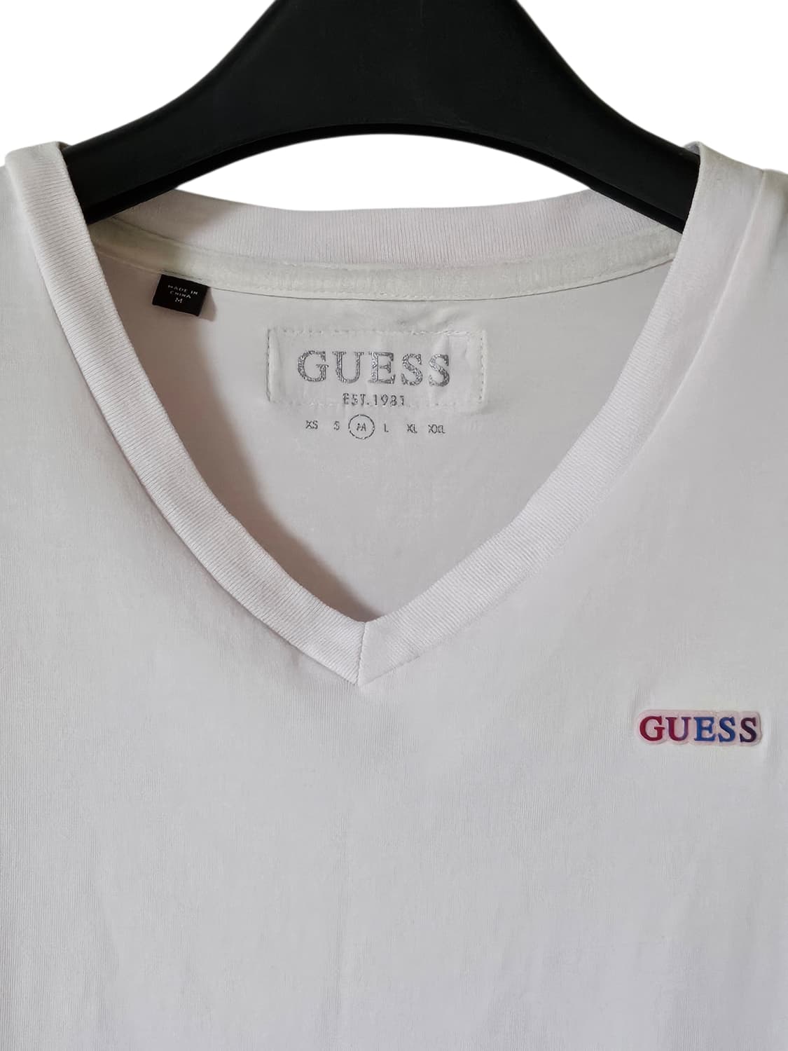 봄기본템 | 게스 브이넥 슬림핏 반팔티 M(95) | 여리핏 라이트핑크 상품이미지4