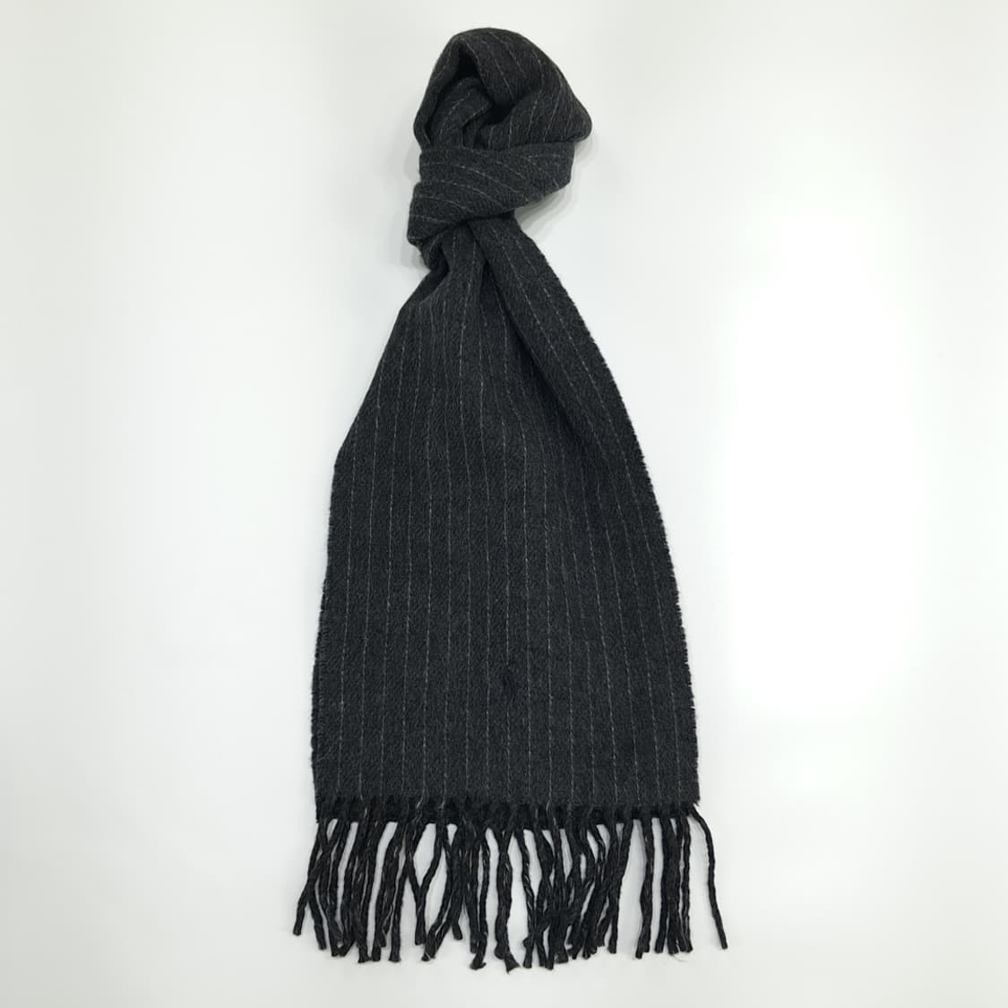 MX096 폴로 랄프로렌 다크그레이 양면 램스울 목도리 머플러 상품이미지1