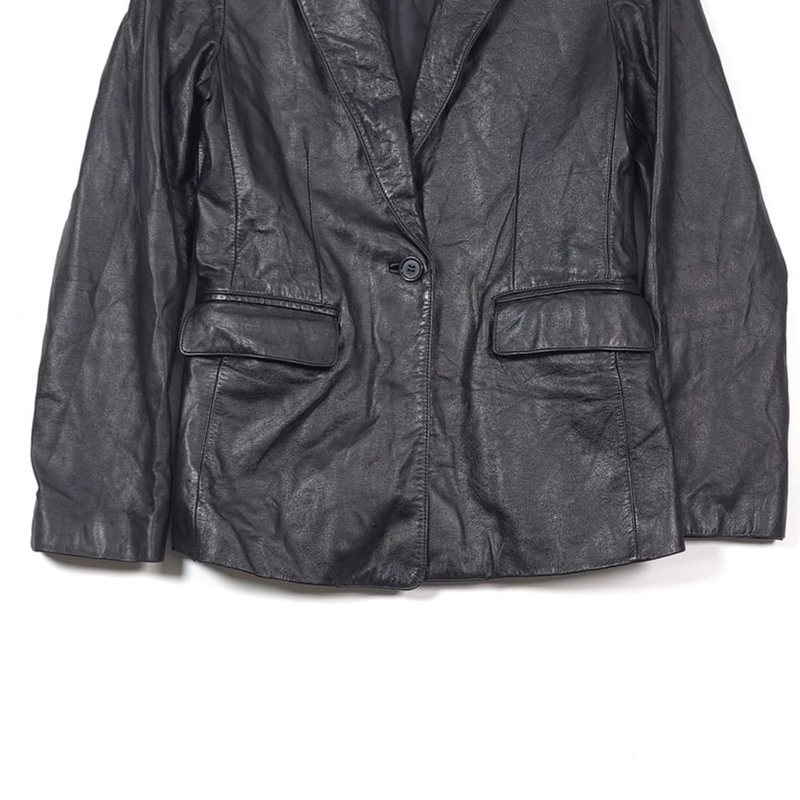 CTG 리얼 소가죽 원버튼 블레이저 자켓 66 상품이미지4