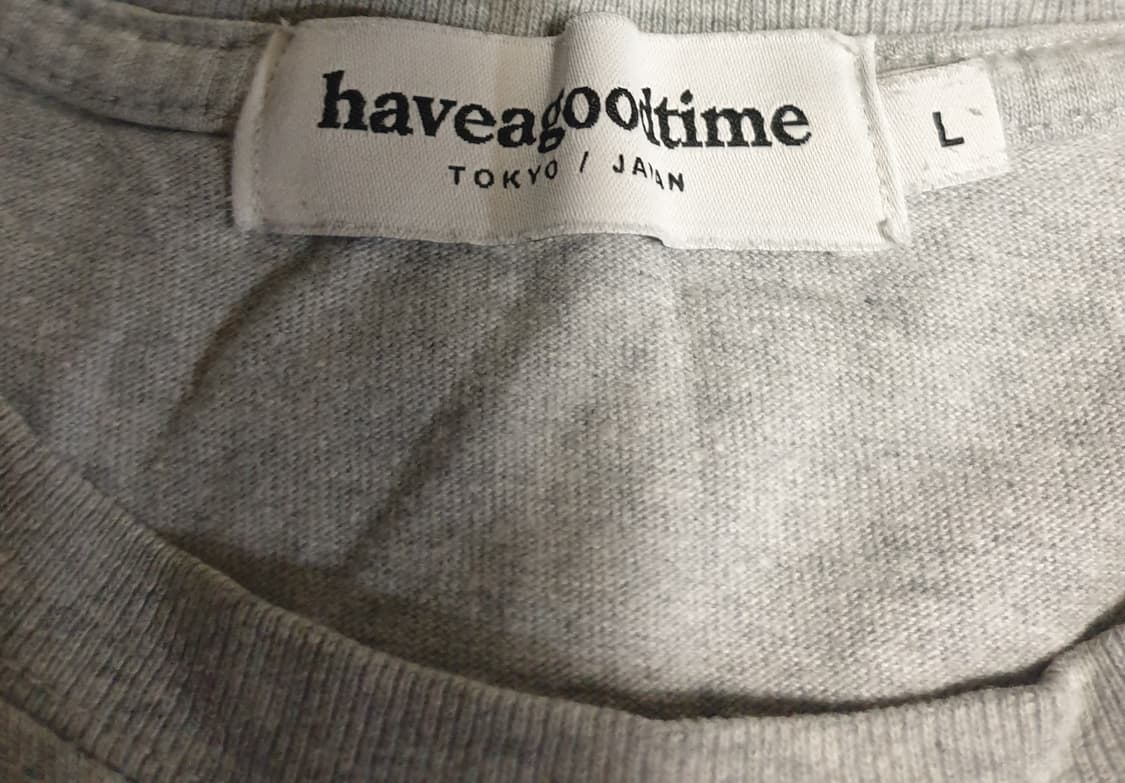 (도쿄제품) 헤브어굿타임 베이직 반팔티 그레이 (L) 상품이미지3