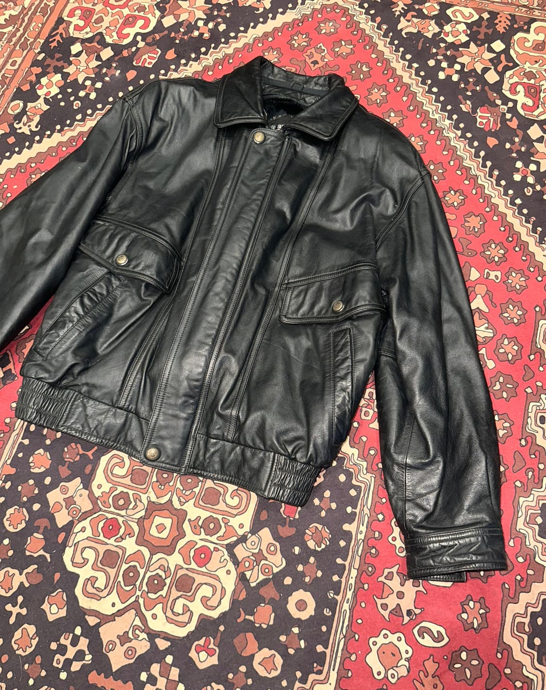 ( L-XL ) 가죽자켓 봄버자켓 소가죽자켓 레더자켓 빈티지가죽 상품이미지5