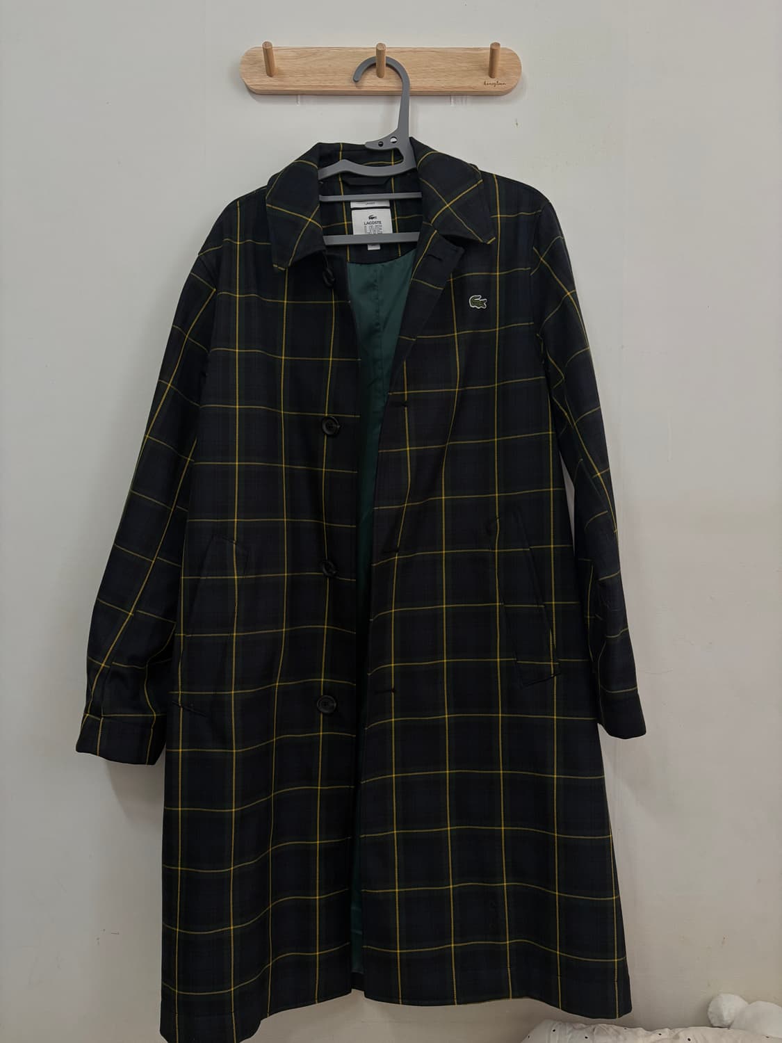라코스테 체크 롱 자켓 상품이미지1