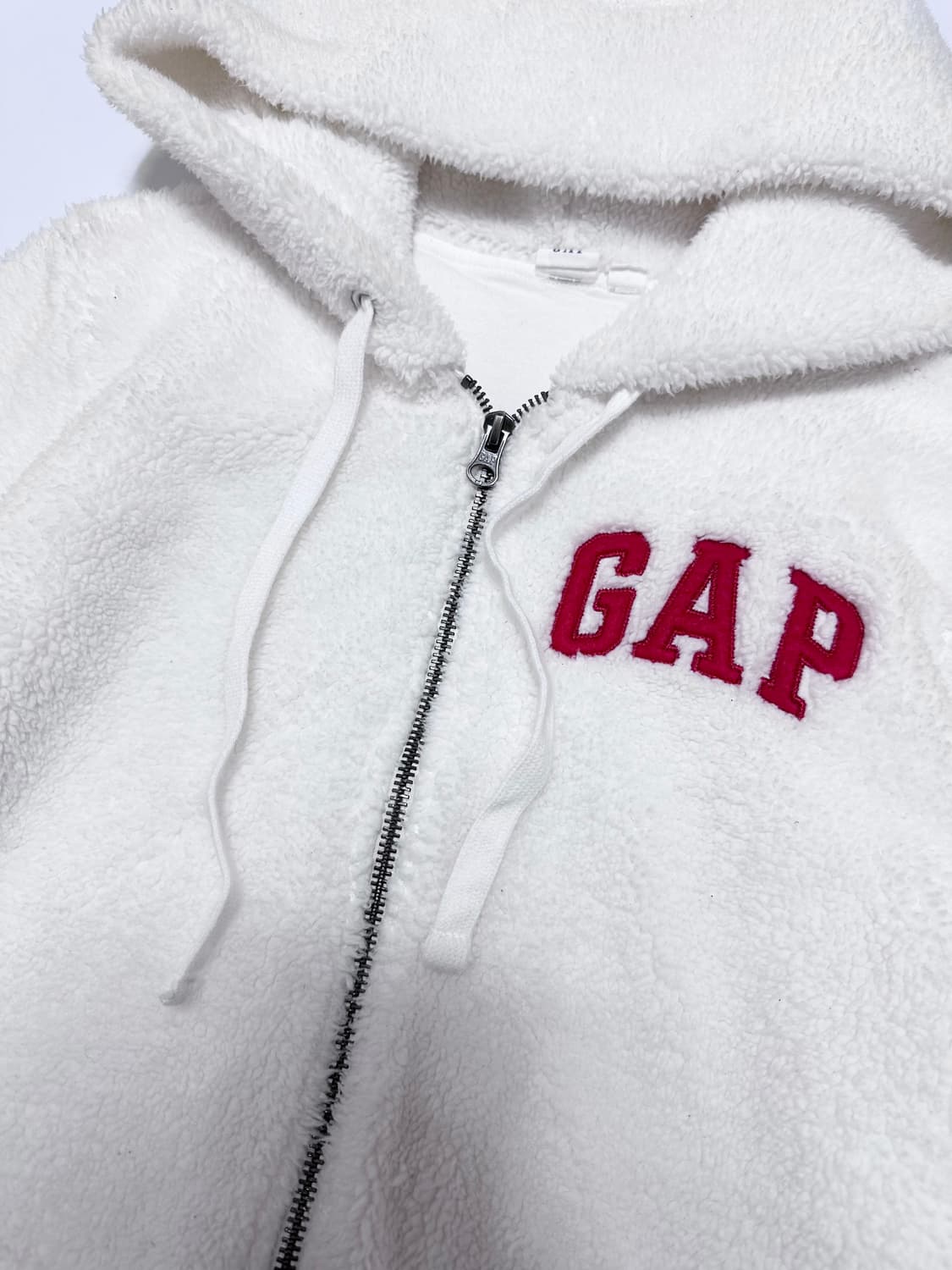GAP 갭 뽀글이 플리스 흰색 후드집업 상품이미지4