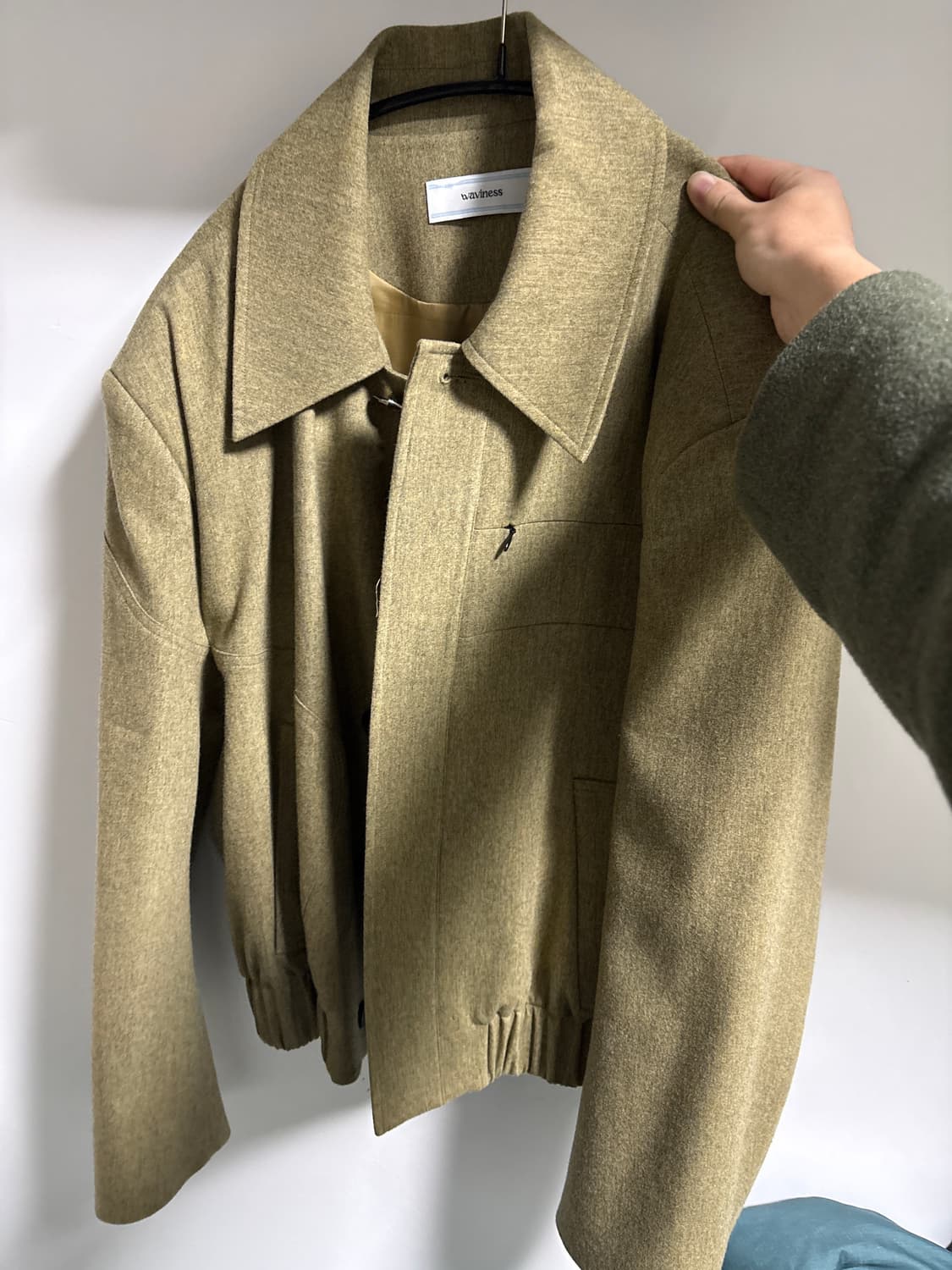 [2] 웨이비니스 터널링 울 크롭 자켓 머스타드 상품이미지2