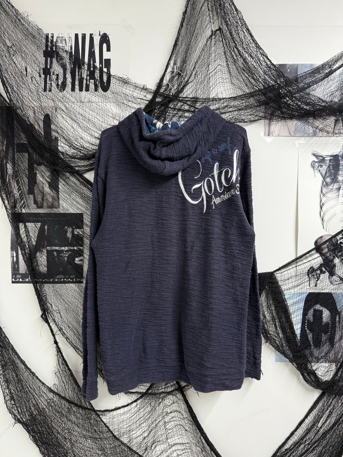 Gotcha lettering hood zip up 상품이미지3