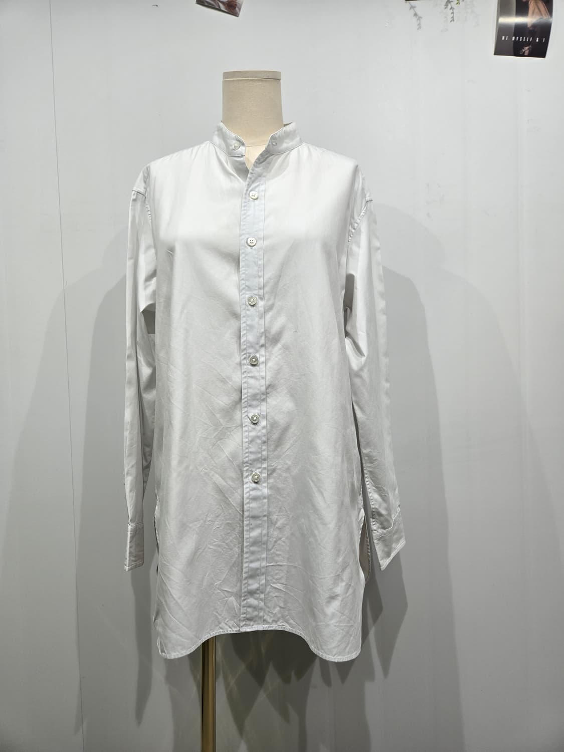 오라리 화이트 차이나카라 밴드카라 셔츠 상품이미지1