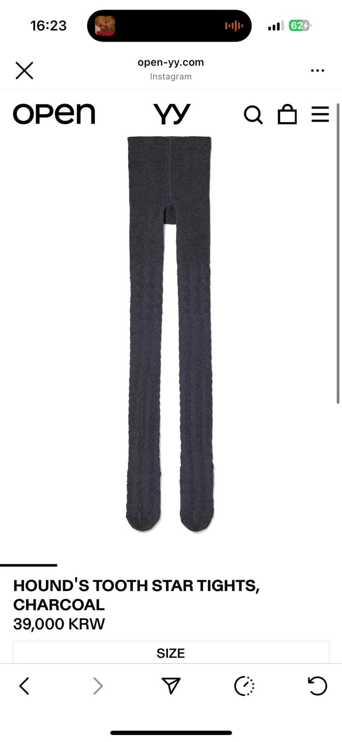 OPEN YY STAR TIGHTS CHARCOAL 상품이미지5