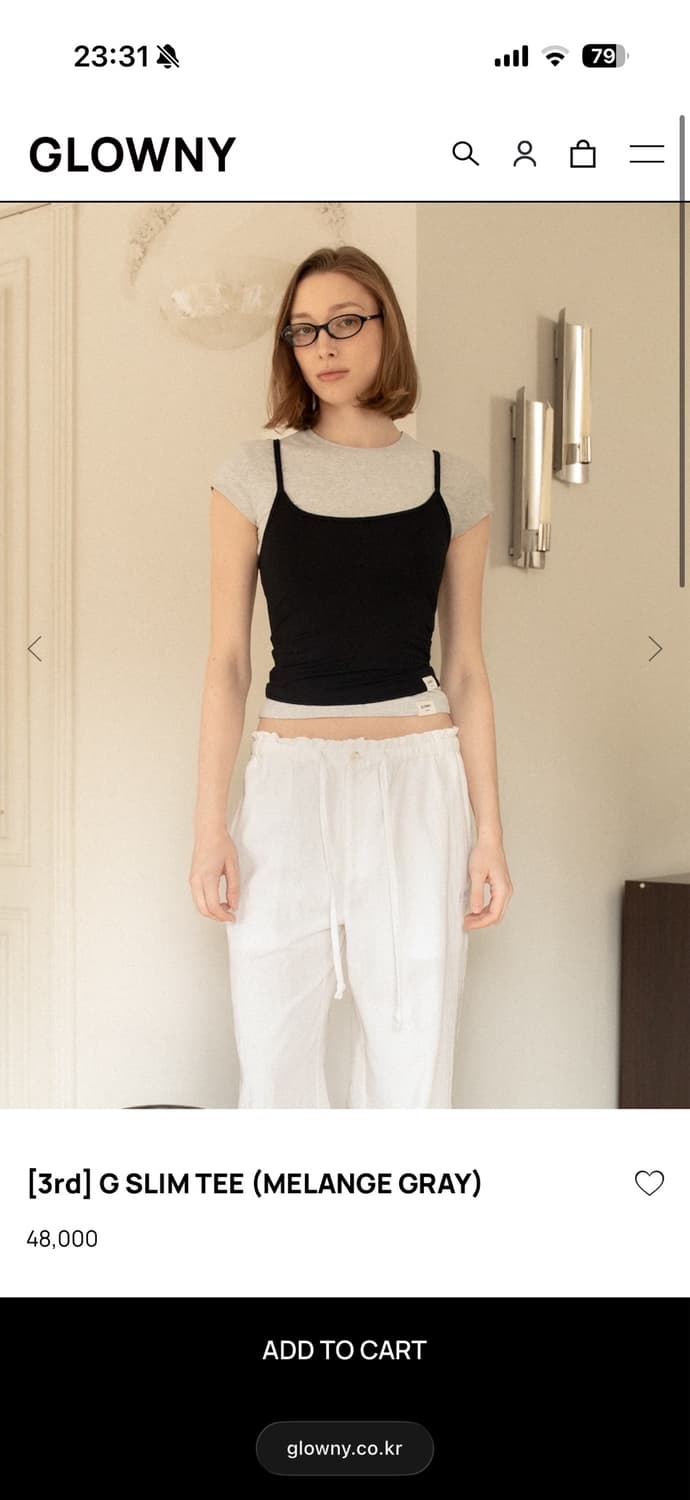 Glowny g slim tee 글로니 지 슬림 티 상품이미지1