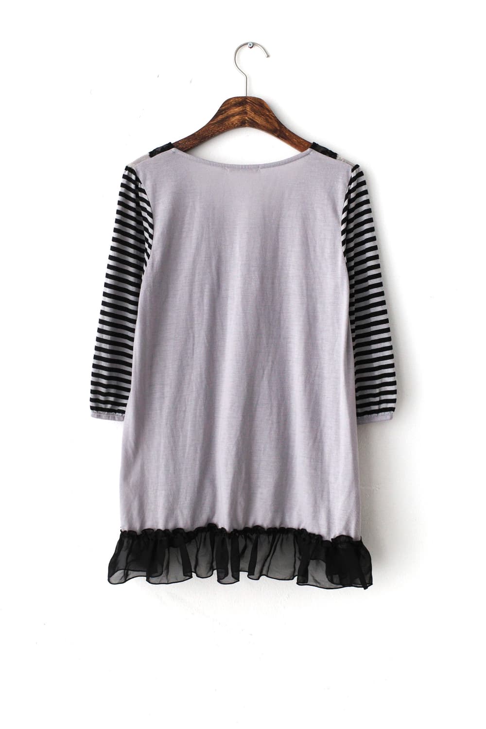 axes femme) stripe lace frill T 상품이미지2