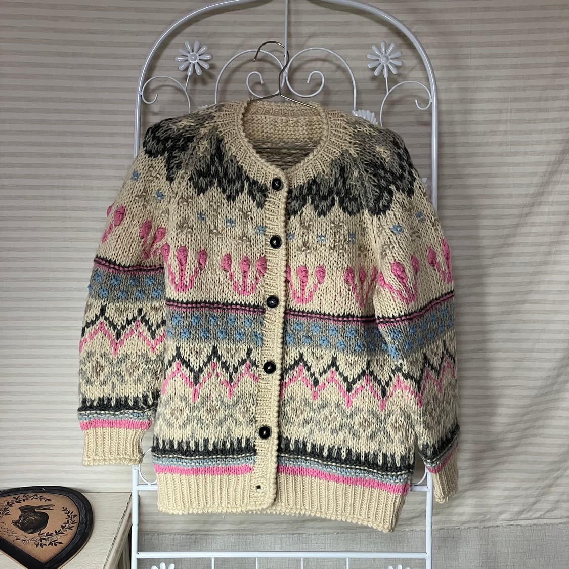 빈티지 핸드메이드 해비울 모리 가디건 상품이미지1