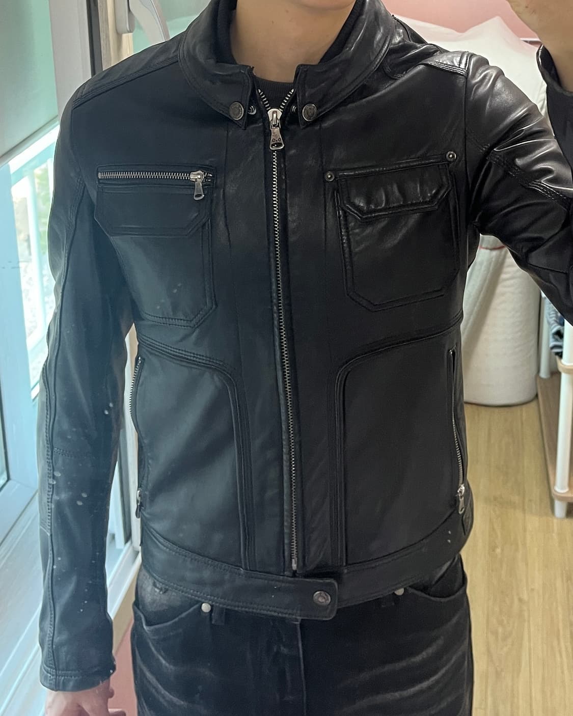 46) 돌체앤가바나 램스킨 레더자켓 상품이미지9