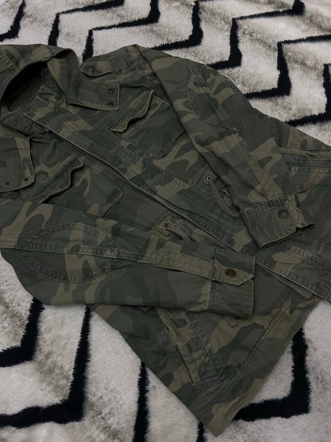 [XL]아베크롬비 카모플라쥬 필드 워크 후드야상 상품이미지2
