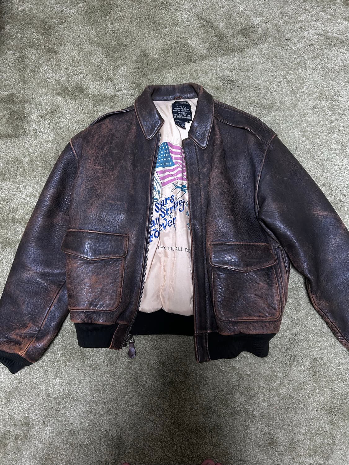 아비렉스 A-2 레더자켓 상품이미지1