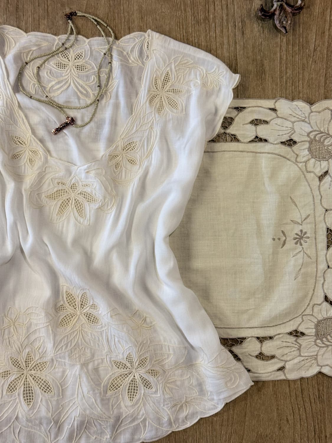 Floral Embroidered Linen Vest 0057 상품이미지3