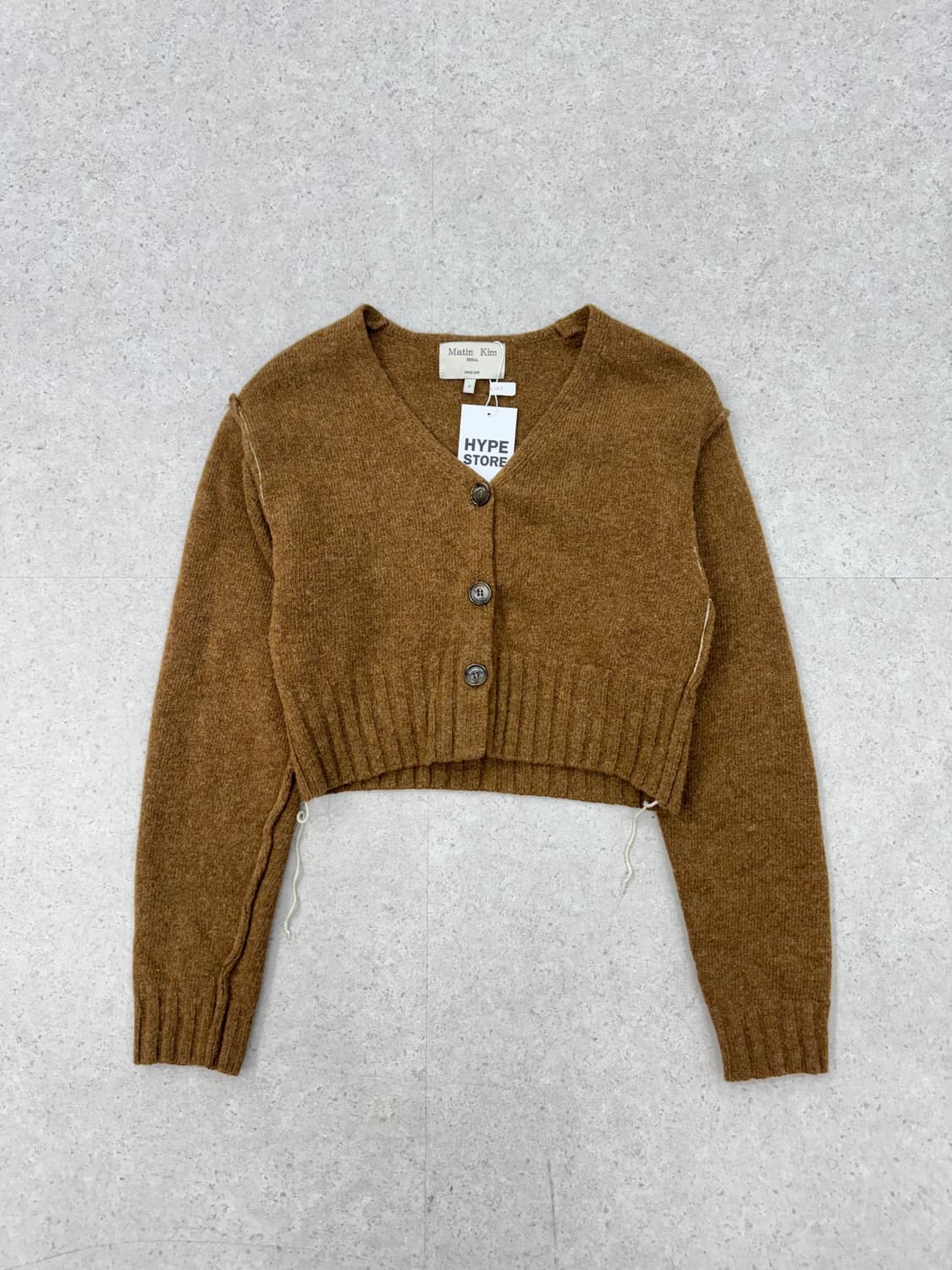 Matin kim 마뗑킴 울 컷오프 가디건 상품이미지2