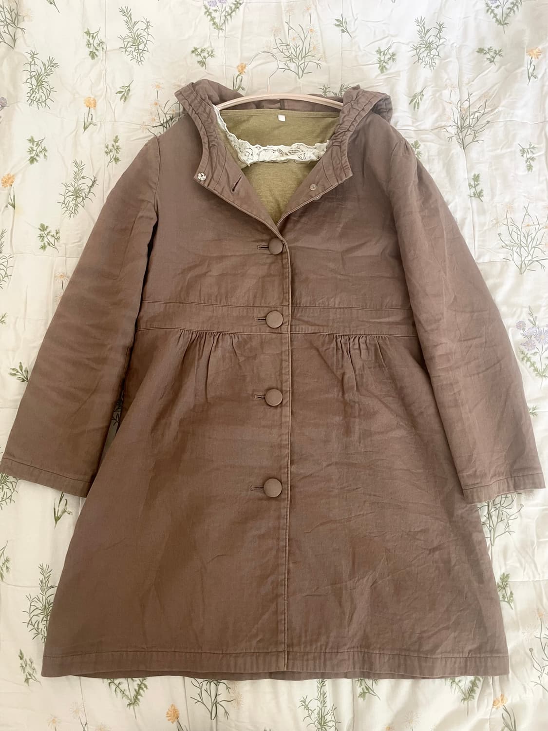 모리걸 빈티지 브라운 후드 야상 자켓 🤎🎀 상품이미지1