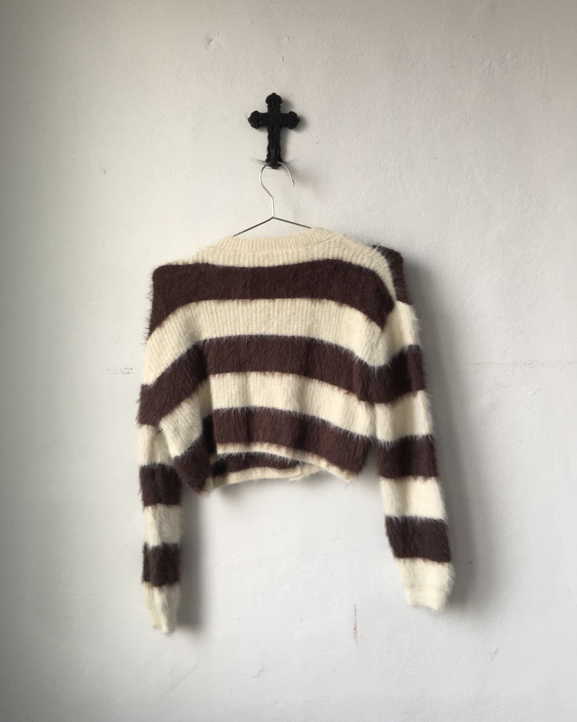 Fluffy pattern knit cardigan 상품이미지3