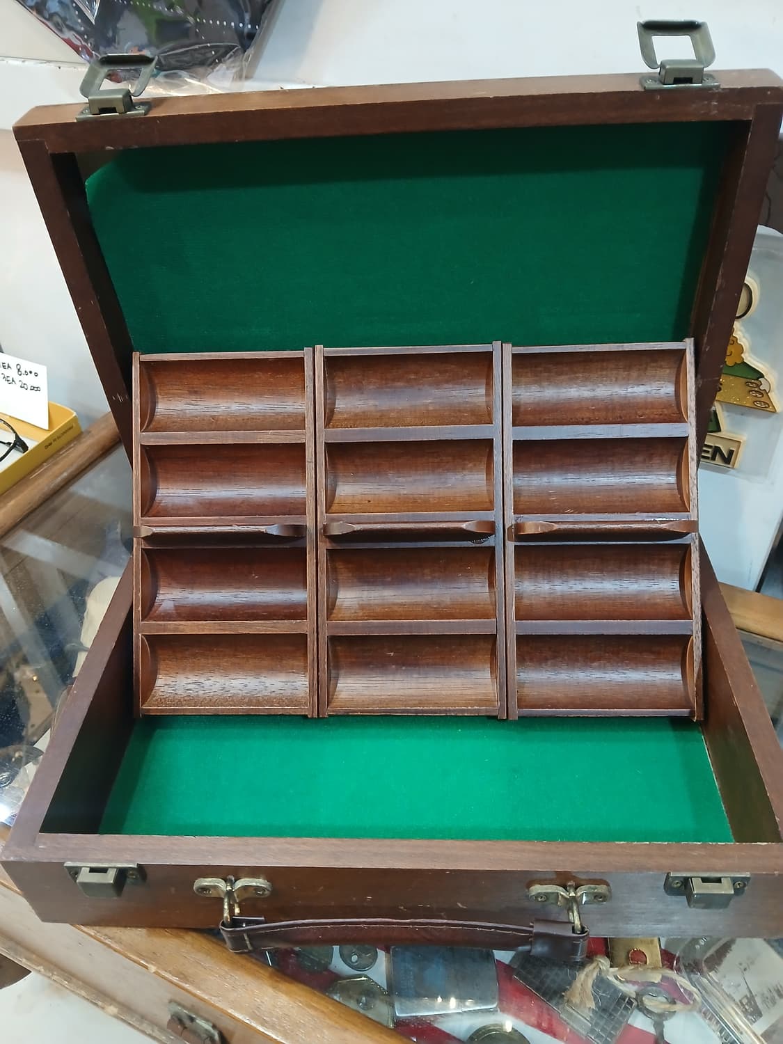 80년대 빈티지 미국 카지노칩 보관 나무박스  상품이미지3