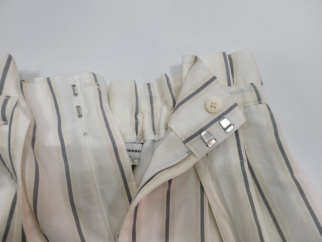 CLUB MONACO 클럽모나코 스트라이프 밴딩 와이드 팬츠 / 여 00 상품이미지7