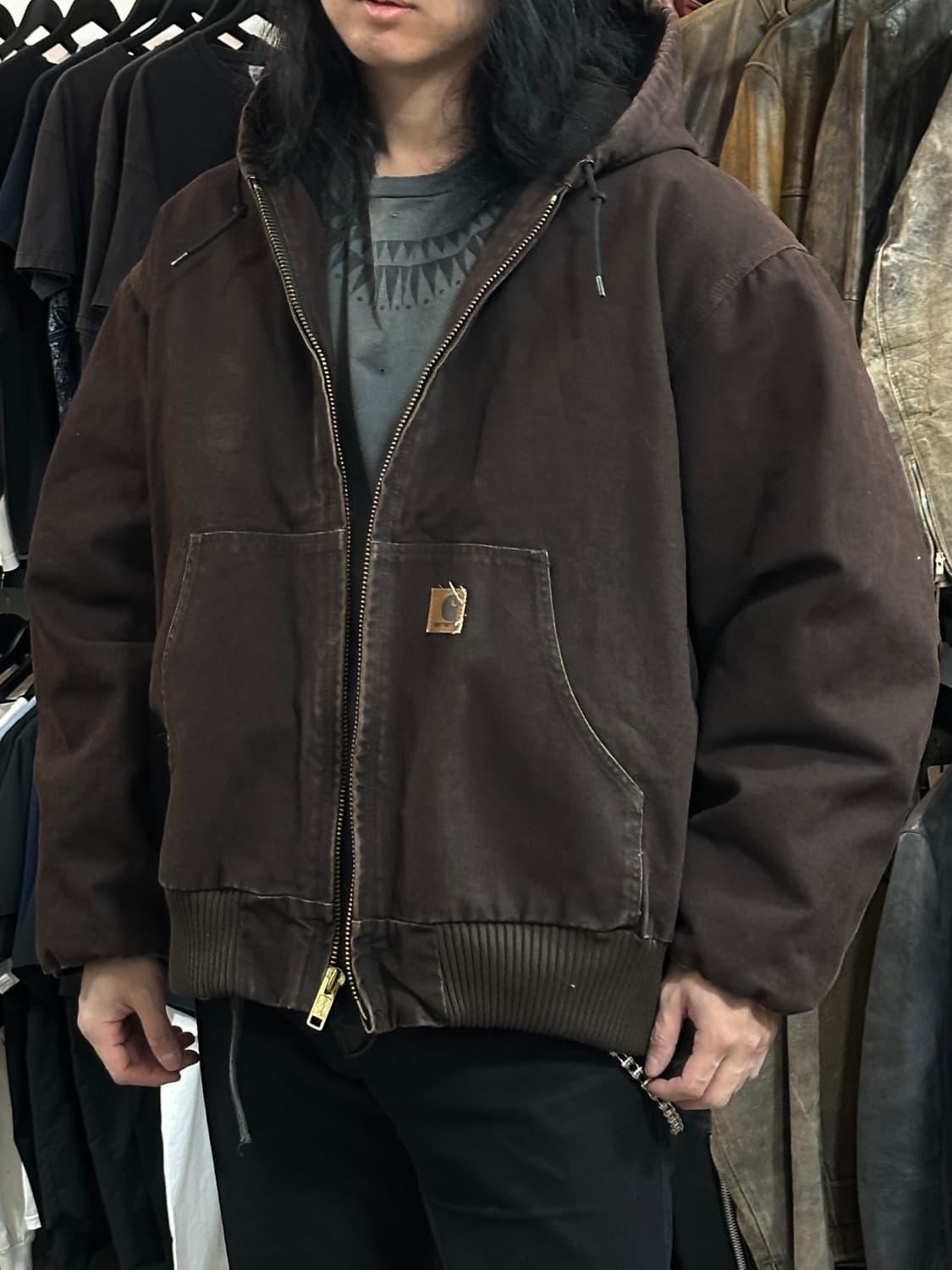 00‘s OG 칼하트 J130 액티브 자켓 칼하트 DKB 브라운 상품이미지9