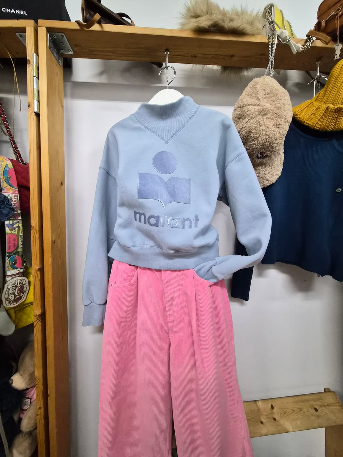 이자벨마랑 네이그런 맨투맨. 에잇세컨즈 코듀로이와이드, 상품이미지1