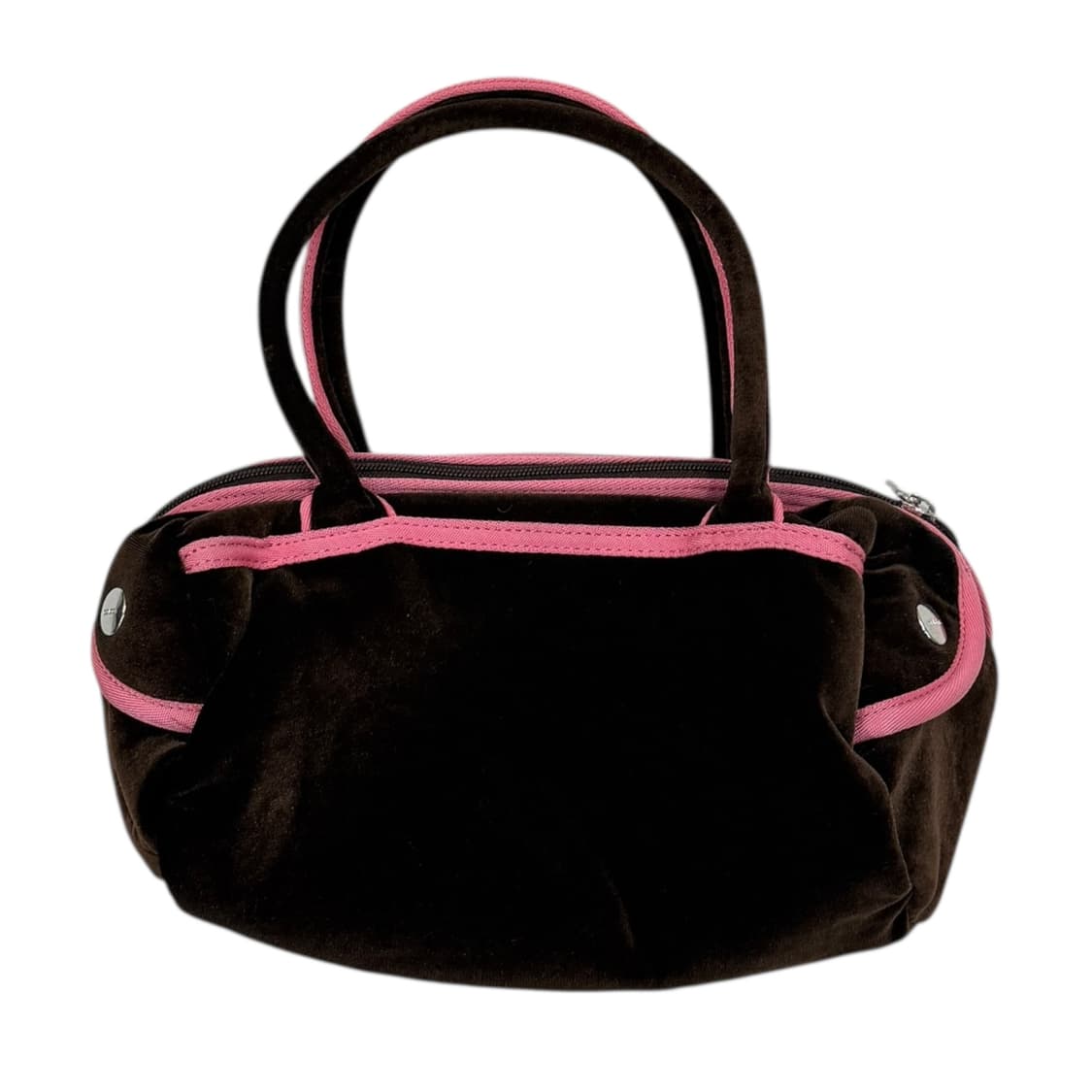 아디다스 빈티지 희귀 벨로아 벨벳 초콜릿 브라운 핑크 미니백 Y2K 가방 상품이미지2