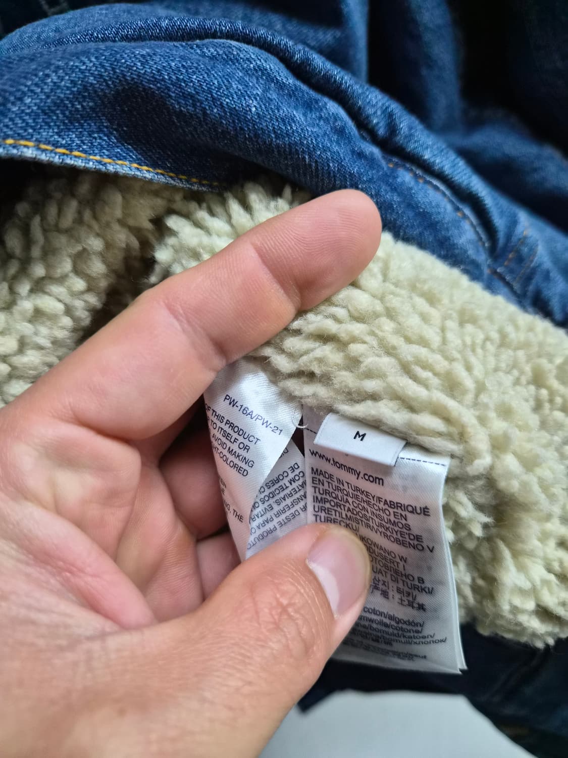 M/100) 타미힐피거 x 루이스해밀턴 쉐르파 데님 자켓 팝니다 상품이미지6