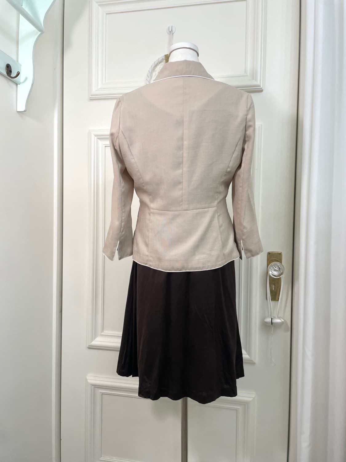 beige white line summer jacket(size-9) 상품이미지4