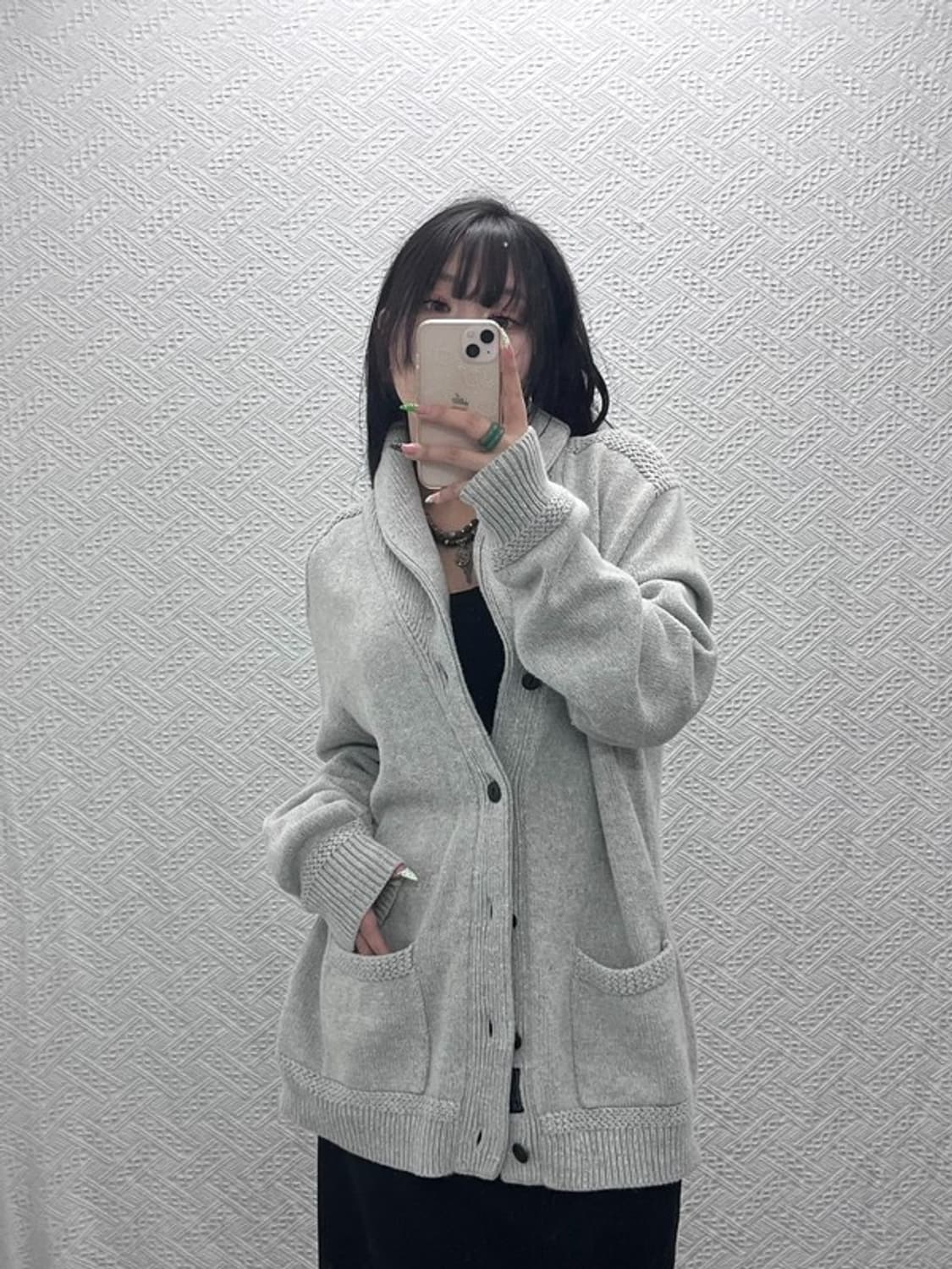 폴로 랄프로렌 빈티지 여리 모던 캐주얼 숄카라 가디건 L C08929 상품이미지2