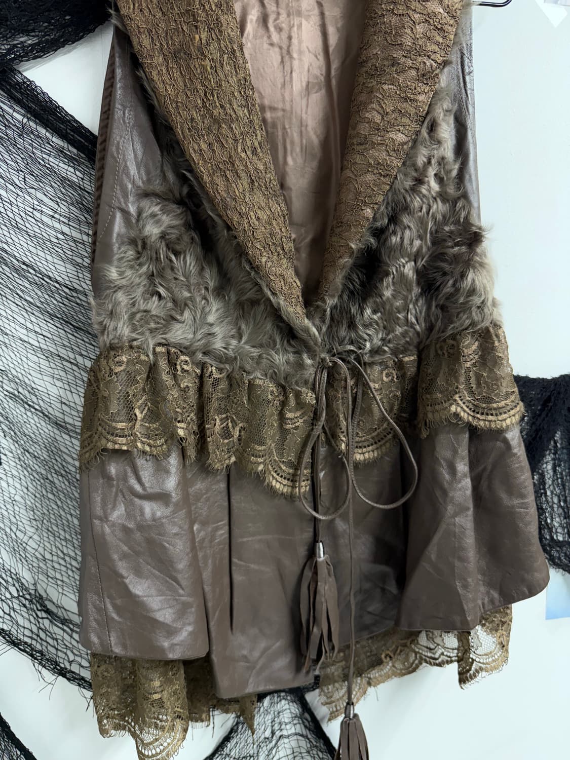 Real leather fur vest 상품이미지5