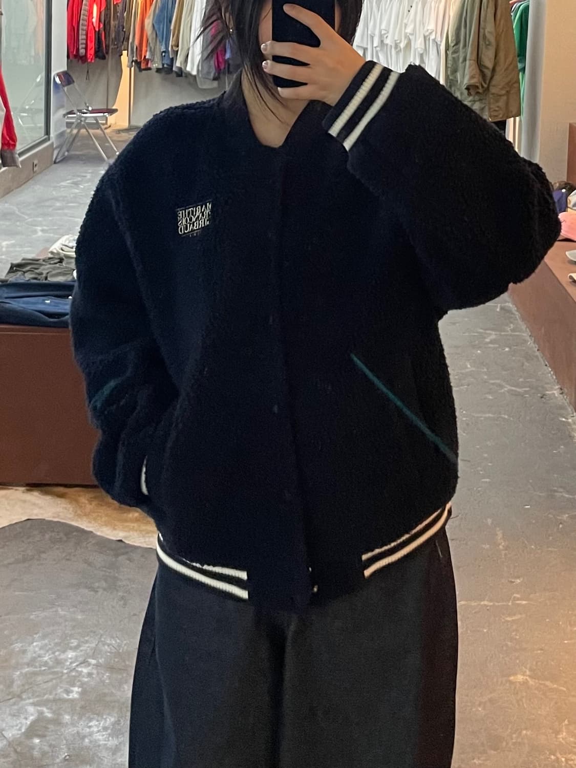 마리떼 프랑소와 네이비 플리스 자켓 H2145 상품이미지1