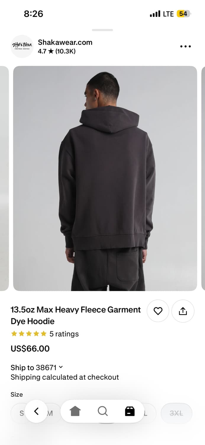 샤카웨어 13.5oz 맥스 헤비 필리스 가먼트 다이 스웻 셋업 상품이미지2