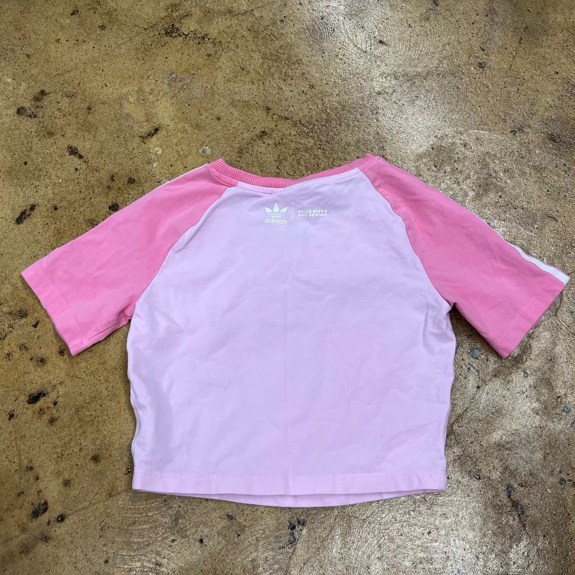 아디다스 쿠로미 배색 핑크 딸기우유 크롭 반팔  상품이미지3