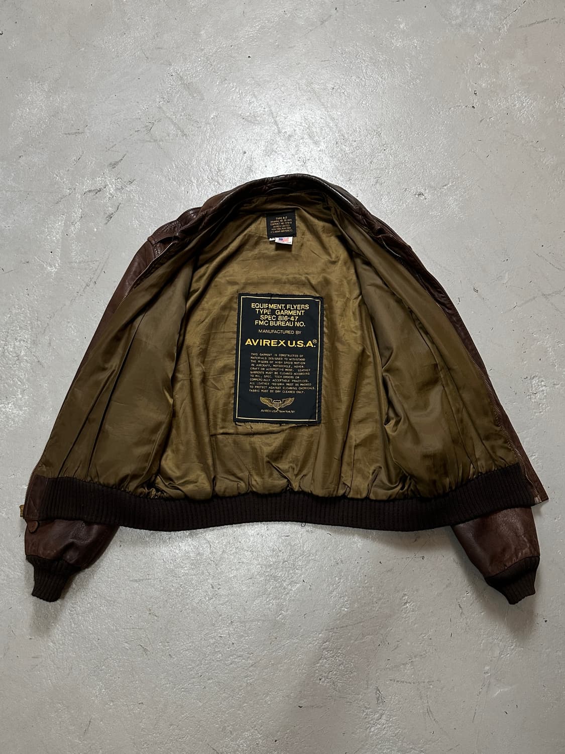 90’s OG 아비렉스 A2 레더 자켓 봄버 자켓 상품이미지7