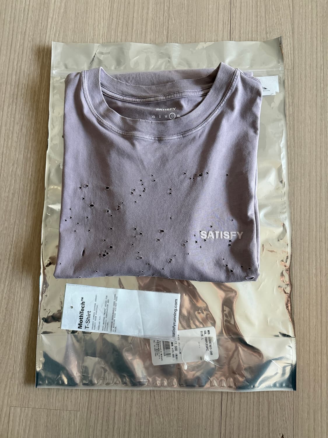 새티스파이 모스테크 티셔츠 에이즈드 퍼플세이지 L 상품이미지3