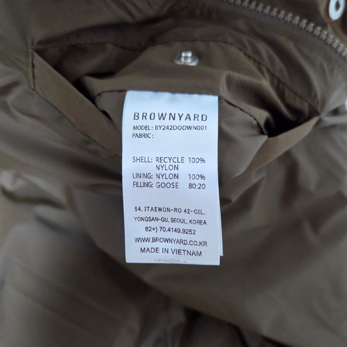 브라운야드 푸퍼 다운 모카 4(100) / 구스다운 패딩 파카 상품이미지5