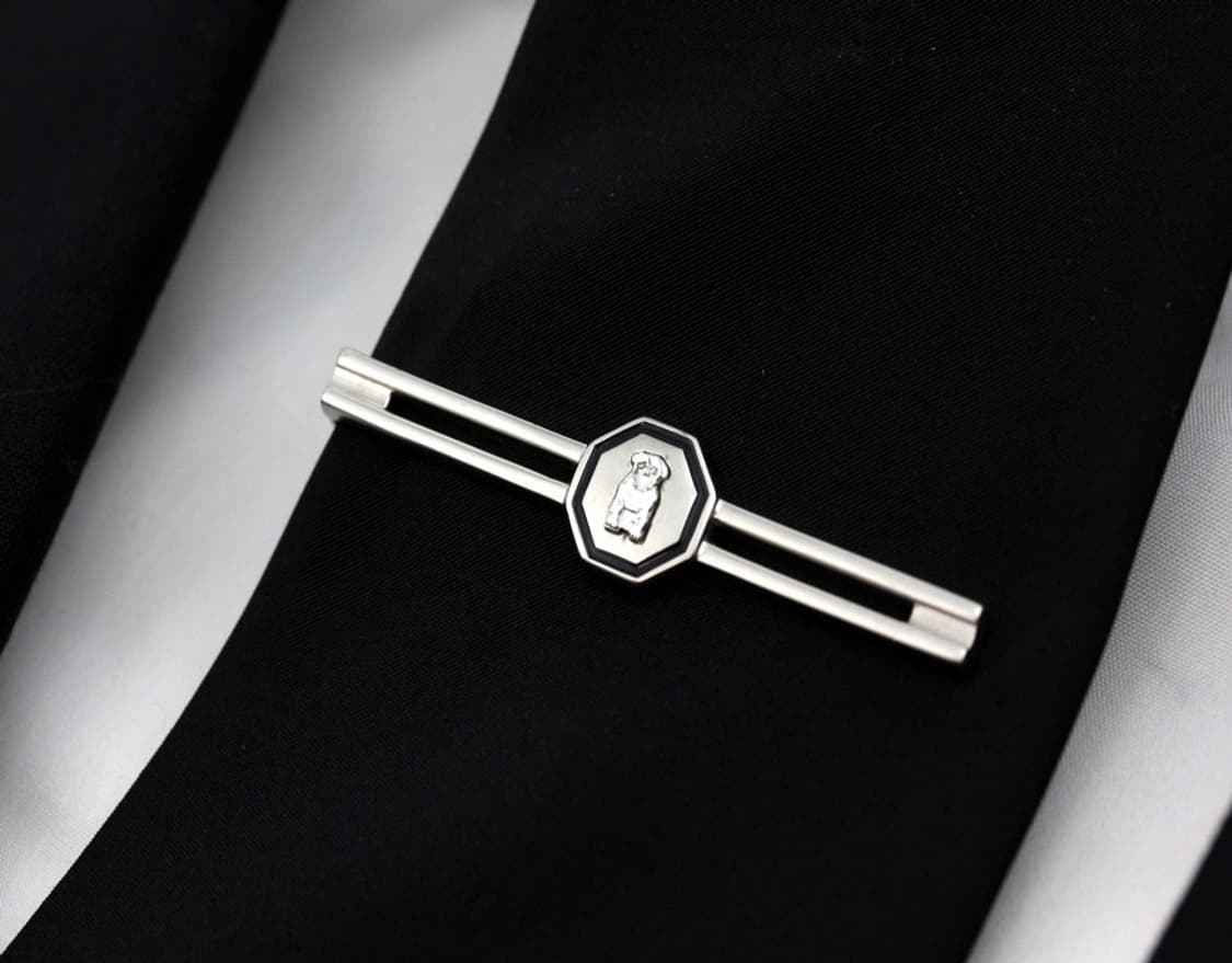 올리버 발렌티노 5.8cm A등급 퍼그 한정판 명품 넥타이핀 커프스 세트 상품이미지9