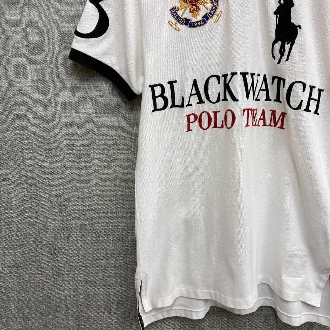 폴로 랄프로렌 블랙워치 빅포니 폴로팀 카라티 화이트 (S) 상품이미지4