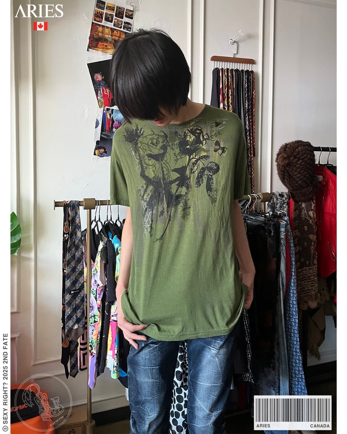 ARIES Gothic Printed 1/2 T-Shirt 상품이미지1