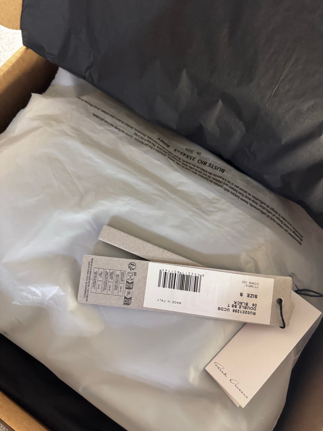 릭 오웬스 더블 티셔츠 S 상품이미지2