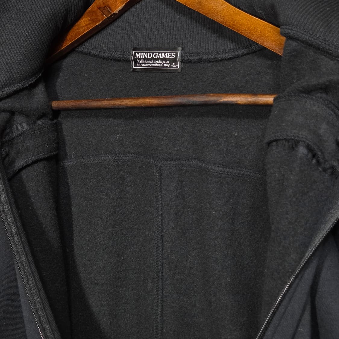 JPN 락시크 블랙 하이넥 버튼 기모 코튼 집업 상품이미지9